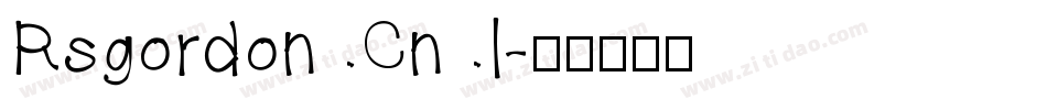 Rsgordon Cn I字体转换